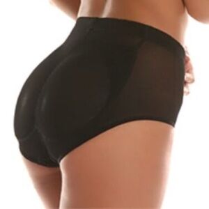 Bubbles Bodywear Small Black Mesh Pinup Fanny Pocket Padded Rear Briefs Panties